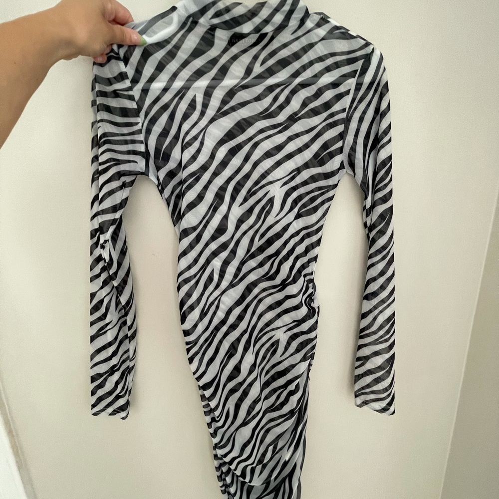 Nasty Gal zebra mesh dress